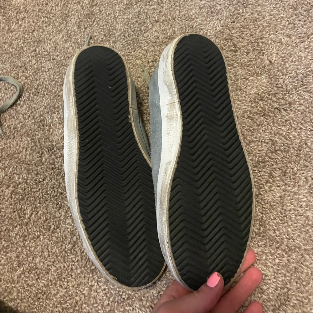 Golden Goose RARE Light Blue/Gray Suede Superstar Sneakers with White Star - Picture 8 of 9